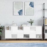 vidaXL Komode sjajne bijele 3 kom od konstruiranog drva | shoptok.hr