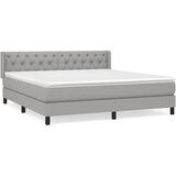  Krevet box spring s madracem svjetlosiva 160x200 cm tkanina | shoptok.hr