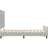 vidaXL Postelja Svetlo siva 120x190 cm Žamet, (22049452) | Shoptok.si