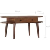  Stolić za kavu 100 x 50 x 46 cm od masivnog bagremovog drva | Eponuda.com