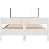 vidaXL Knjižna postelja brez ležišča bela 140x190 cm trdna borovina | Shoptok.si