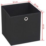 vidaXL Škatle za shranjevanje 4 kosi netkano blago 32x32x32 cm črne, (20709609) | Shoptok.si