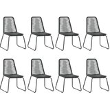  9-dijelni vrtni blagovaonski set od PVC ratana crni | shoptok.hr