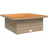  Vrtni stol bež 110 x 110 x 71 cm od poliratana i drva bagrema | shoptok.hr
