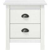 The Living Store Nočna omarica Hill bela 46x35x49,5 cm trdna borovina - Nočna Omarica, (21421165) | Shoptok.si
