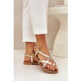 Zazoo Leather Flat Sandals With Intertwined Straps | Shoptok.si