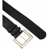 Fashion Hunters Black wide belt made of eco leather OCH BELLA Cene