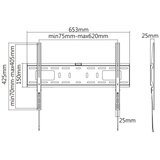  MK FLORIA MKF-17DF641 - Zidni fiksni nosač za TV 80" crne boje | Eponuda.com