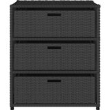 vidaXL Vrtni ormarić za pohranu crni 55x59x69 cm od poliratana | shoptok.hr