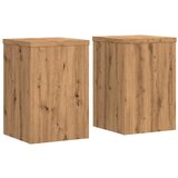 Furnova Stojalo za rastline 2 kosa artisan hrast 25x25x35 cm inž. les, (22014385) | Shoptok.si