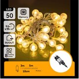 Aigostar spoljni božićni LED lanac, 50 LED, 8 funkcija, 8 m, IP44, topla bela Cene