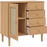  Komoda SENJA smeđa izgled ratana 80x40x80cm masivna borovina | shoptok.hr