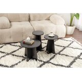 Hanah home lume - wood black wooden black nesting table (3 pieces) | ePonuda.com