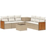  Set sofe 8 kom. Bež i krem bijela Poli Rattan i čelik | shoptok.hr