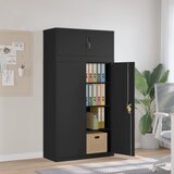 The Living Store Arhivska omara črna 90x40x180 cm jeklo - Arhivska Omara, (21440894) | Shoptok.si