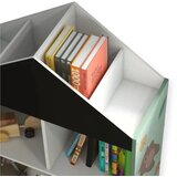 Kinder Home Dječji ormar etajerka za igračke i knjige s medvjedićem, crna ploča za pisanje, kućica FOREST | shoptok.hr