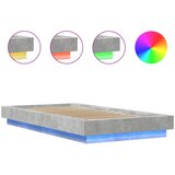  Okvir kreveta s LED svjetlima 90 x 190 cm od konstruiranog drva | shoptok.hr