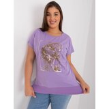 Fashion Hunters Light purple blouse plus size Cene