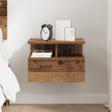  Lebdeća noćna ormarić s ladicama Staro drvo 40 x 31 x 28 cm | shoptok.hr