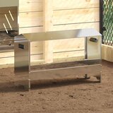 vidaXL Krmilna posoda za kokoši srebrna 81 x 32 x 53,5 cm | Shoptok.si