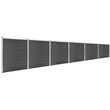  Set panela za ogradu WPC 1045 x 186 cm crni | shoptok.hr