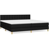  Krevet s oprugama i madracem crni 200x200 cm od tkanine | shoptok.hr