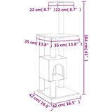 vidaXL penjalica za mačke sa stupovima za grebanje krem 104 cm | shoptok.hr