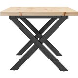  Stolić za kavu X-oblika 80x50x40,5 cm od borovine i čelik | shoptok.hr