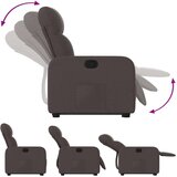 vidaXL Naslonjač na podizanje tamnosmeđi od tkanine | shoptok.hr