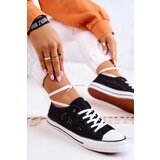 Boto Women's fabric sneakers with openwork Black Venture | Shoptok.si
