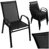 Gardlov set vrtnih stolica, 4 kom, metalni okvir, crne Slike