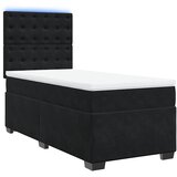  Box spring krevet s madracem crni 90x190 cm baršunasti | shoptok.hr