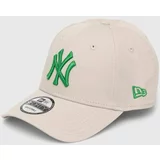 New Era Bombažna bejzbolska kapa 9FORTY NEW YORK YANKEES bež barva, 60503376