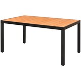  Vrtna garnitura - 5-dijelni vrtni blagovaonski set od PVC ratana crno-smeđi - Crna i smeđa Dužina stola 150 cm 4 | shoptok.hr