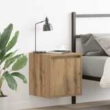 vidaXL Stenska nočna omarica artisan hrast 38x34x40 cm | Shoptok.si