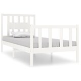 Furnova Posteljni okvir bel iz trdnega lesa 90x190 cm, (21936414) | Shoptok.si