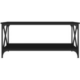  Stolić za kavu crni 100x50x45 cm konstruirano drvo i željezo | Shoptok.si