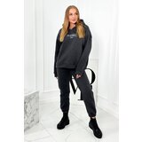Kesi Insulated cotton set, sweatshirt with embroidery + Graphite trousers Cijene
