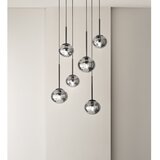  Ondaluce - Visilica na sajli JEWEL 1xE14/10W/230V prečnik 17 cm crna/zadimljena crna | Eponuda.com