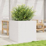  Vrtna sadilica bijela 70x70x68,5 cm od masivne borovine | shoptok.hr