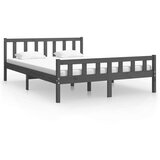  Posteljni okvir siv iz trdnega lesa 150x200 cm 5FT, (20643292) | Shoptok.si