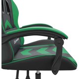 vidaXL Vrtljiv gaming stol črno in zeleno umetno usnje, (21377780) | Shoptok.si