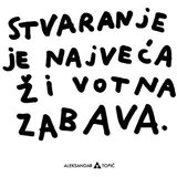 Aca Top Cat Nalepnica Stvaranje je zabava, 7.5x5.5cm, Bela | Eponuda.com
