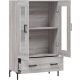  Visoka komoda siva boja hrasta 69,5x31x115 cm konstruirano drvo | shoptok.hr