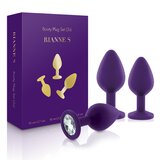 RIANNE S 3-delni set analnih čepov - Booty Plug Original, vijoličen Cene