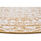 NORTHRUGS Oker žuti/bijeli okrugli vanjski tepih ø 140 cm Siruma – | shoptok.hr