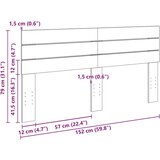 vidaXL Naglavna deska 150 cm iz masivnega lesa, hrast | Shoptok.si