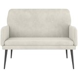  Klupa krem 108 x 79 x 79 cm baršunasta | Eponuda.com