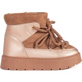 Shelvt Brown lace-up women's snow boots with a thick sole | Eponuda.ba