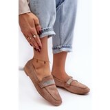Boto Women's Moccasins with Zircons Light Brown Ralrika | shoptok.hr